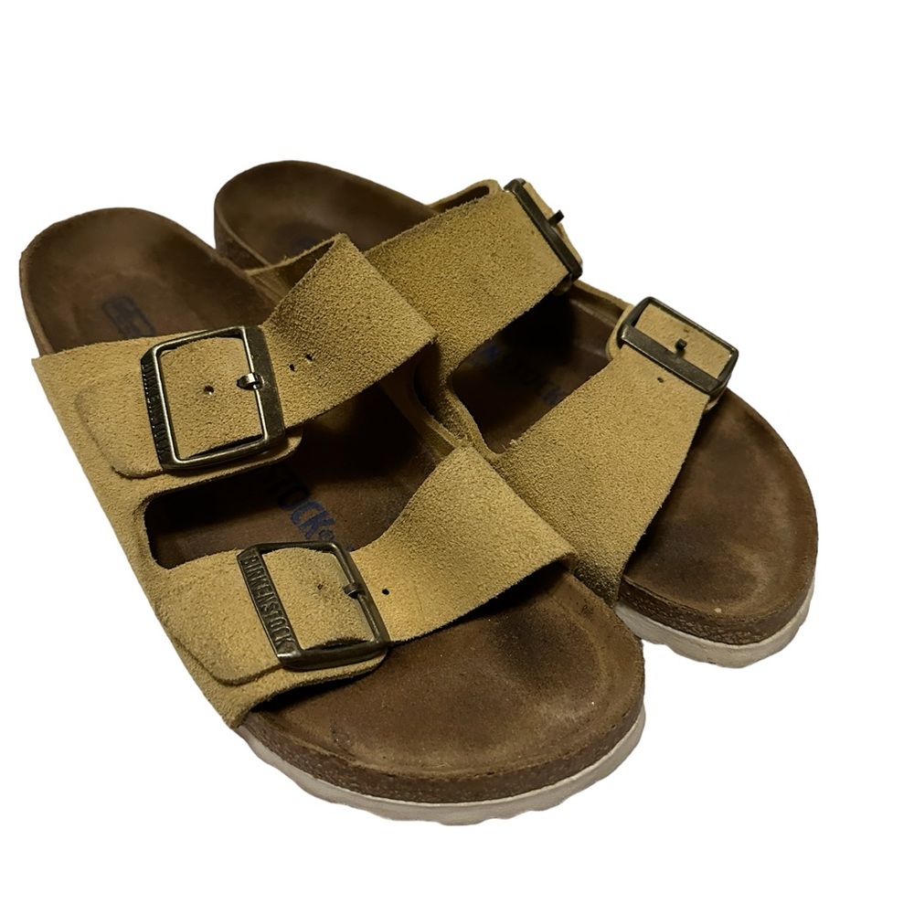 Birkenstock Arizona Shimmering Popcorn Softbed Sandals